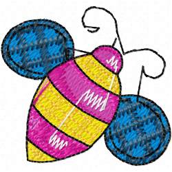 Bees Embroidery Design 10